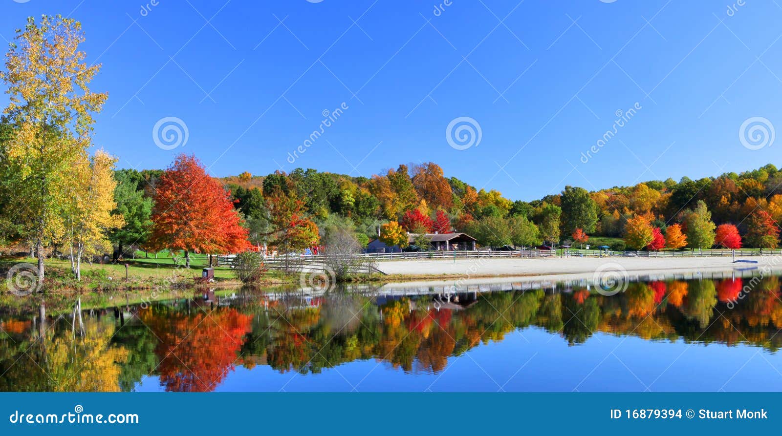 stunning lake in fall