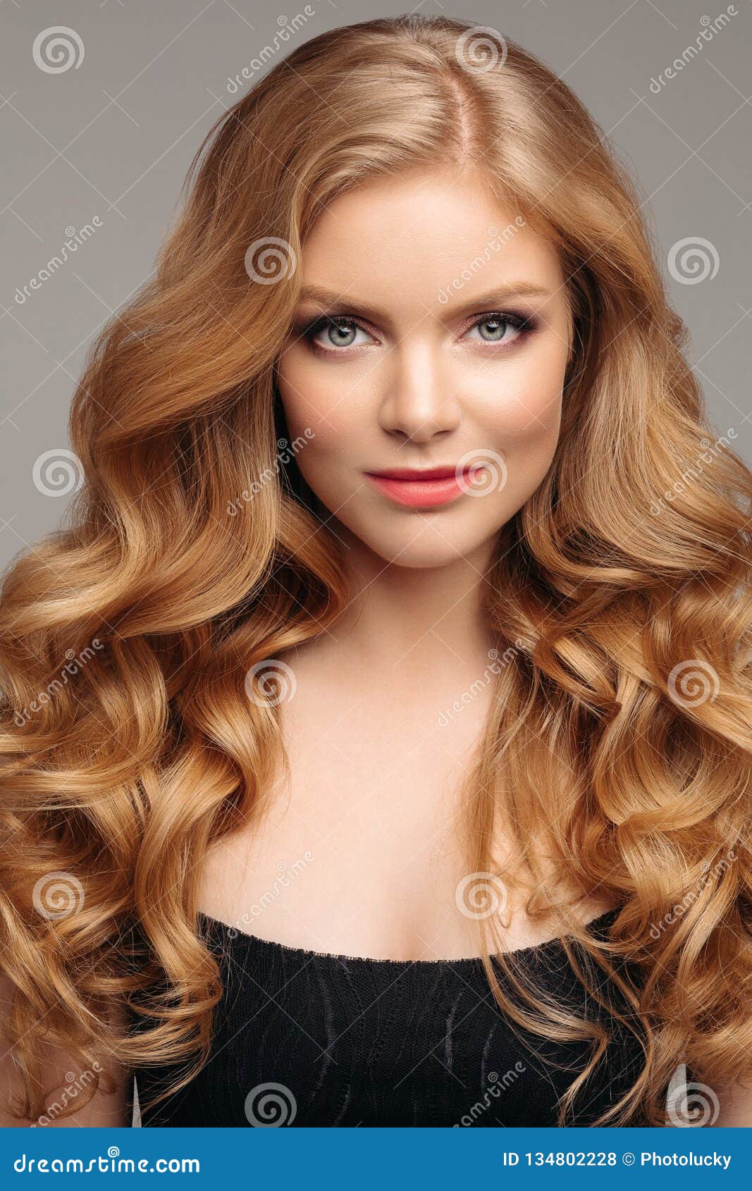 Stunning Natural Beauty with Blonde Wavy Hair. Stock Photo - Image of fair,  lady: 134802228