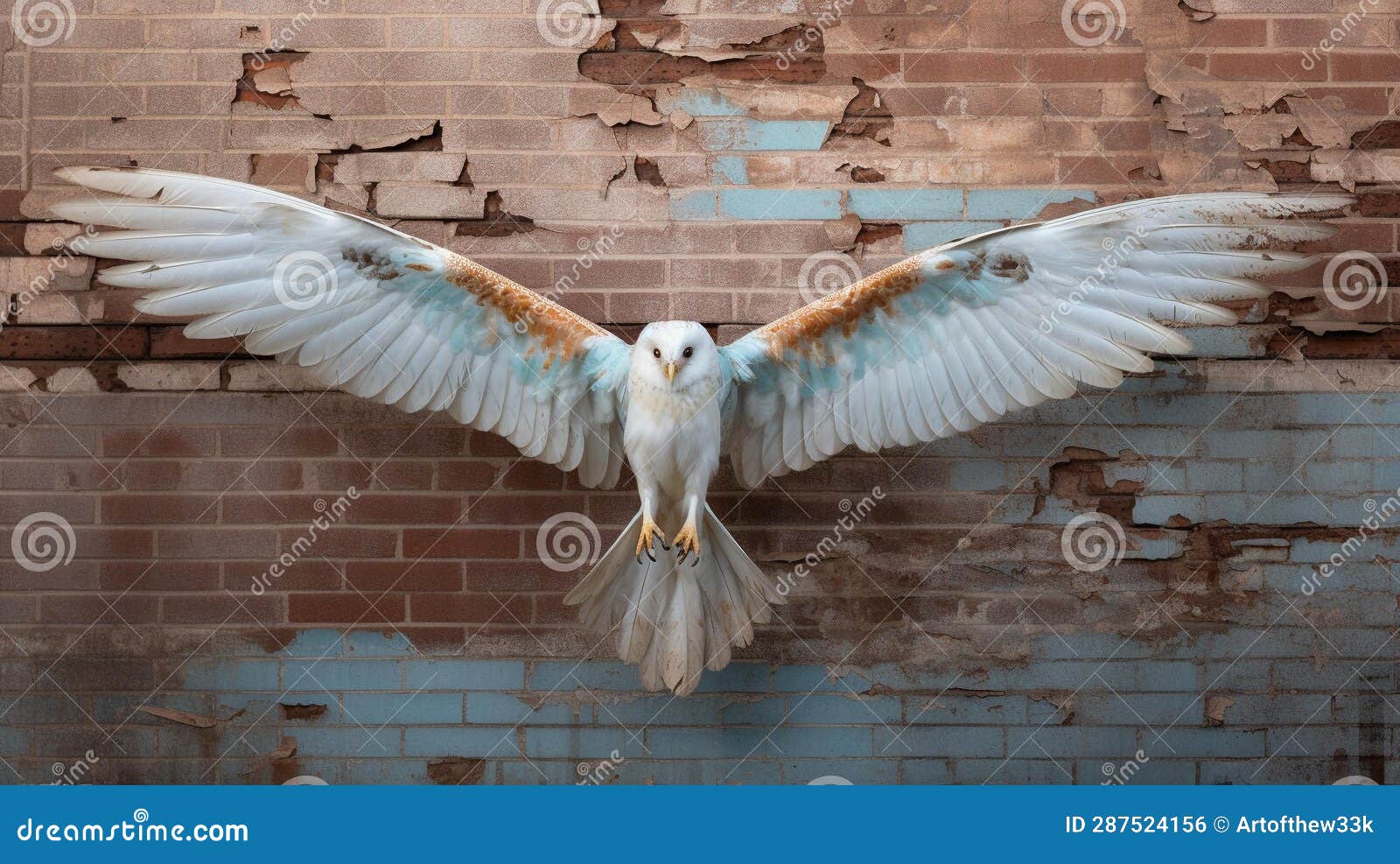 Graceful Flight: Majestic Barn Owl Soaring Amidst Serene Countryside ...