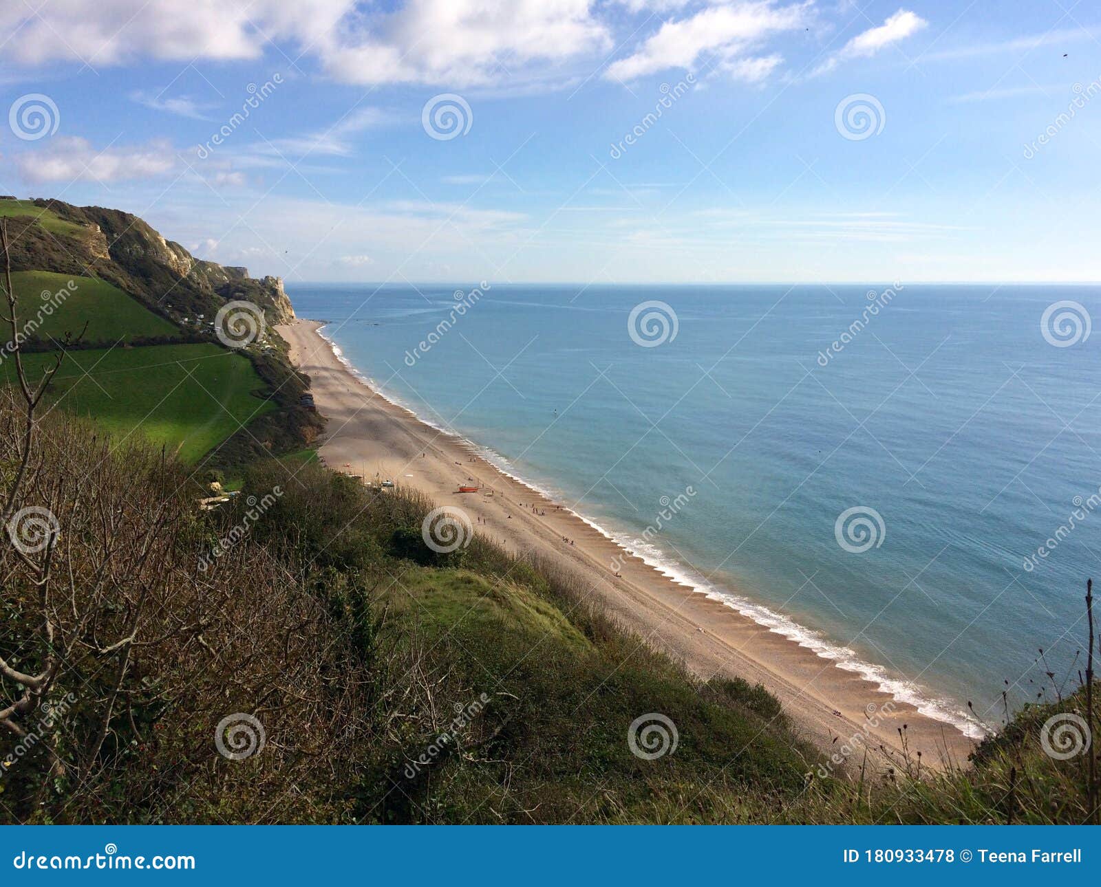 Stunning Sandy Beach and Vibrant Blue Ocean. Stock Photo - Image of ...