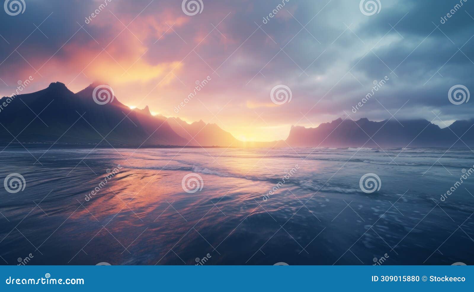 stunning sunrise sea photography with majestic clouds and godrays
