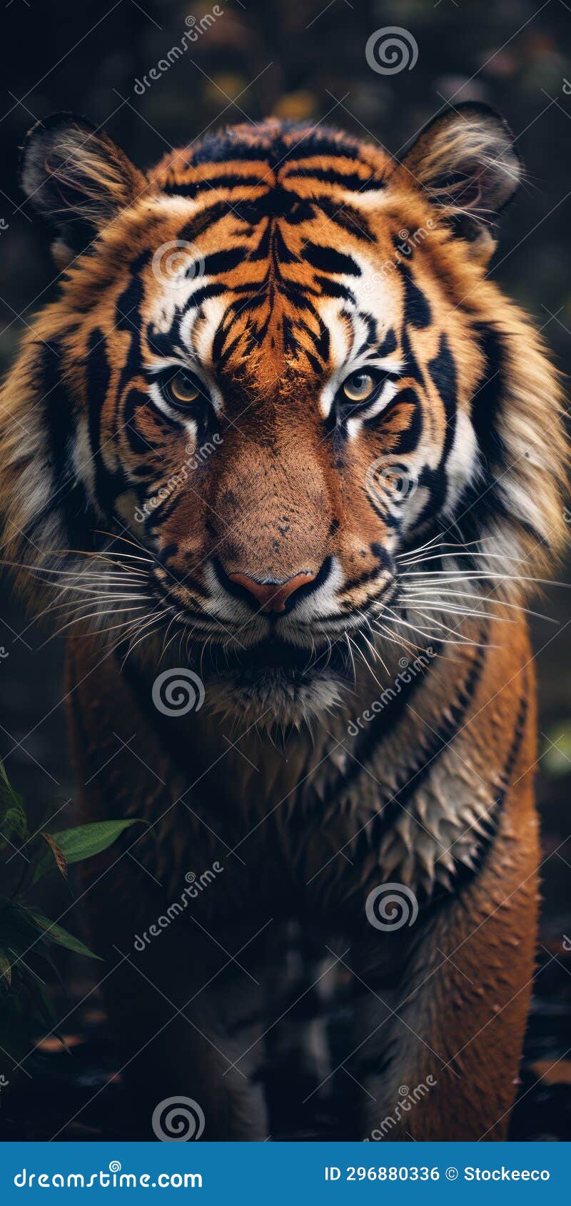Moody Tiger Stunning Close-up in 8k Resolution Stock Illustration -  Illustration of techniques, screen: 296880336