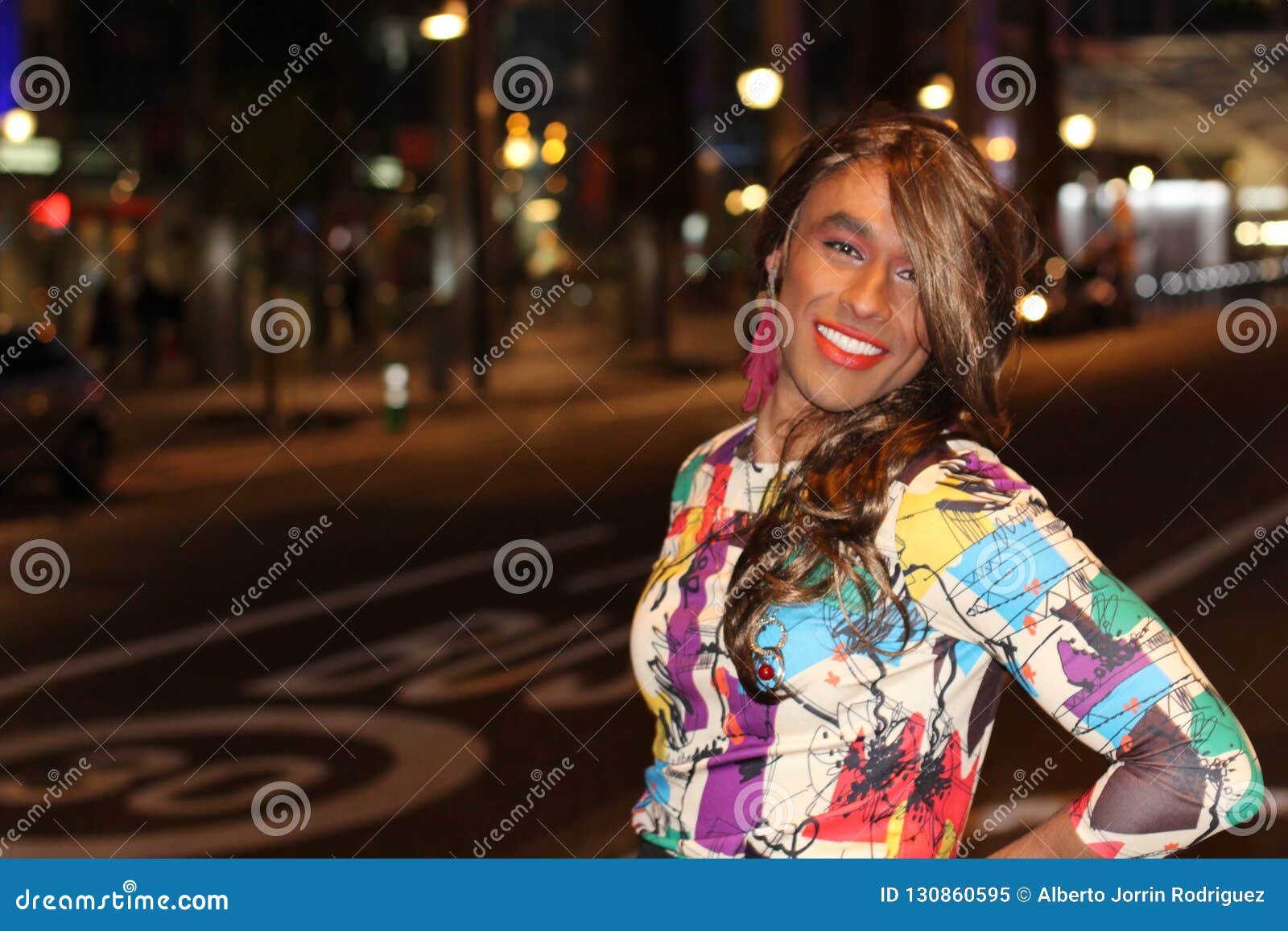 stunning transgender black woman outdoors