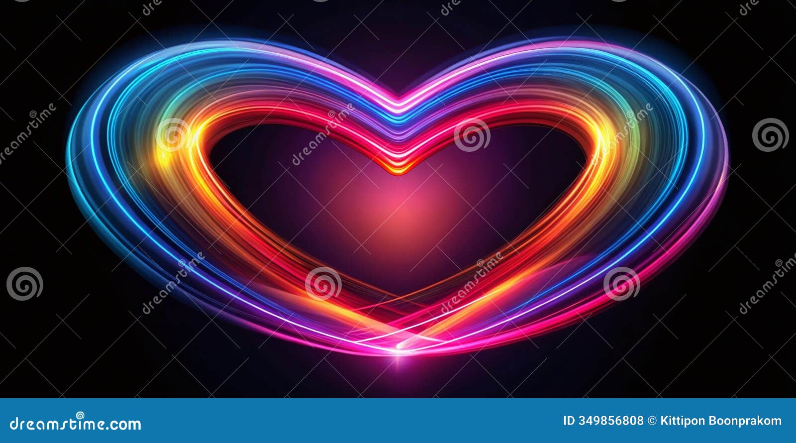 stunning  heart icon with long exposure effect: eps 10 modern  for graphics and