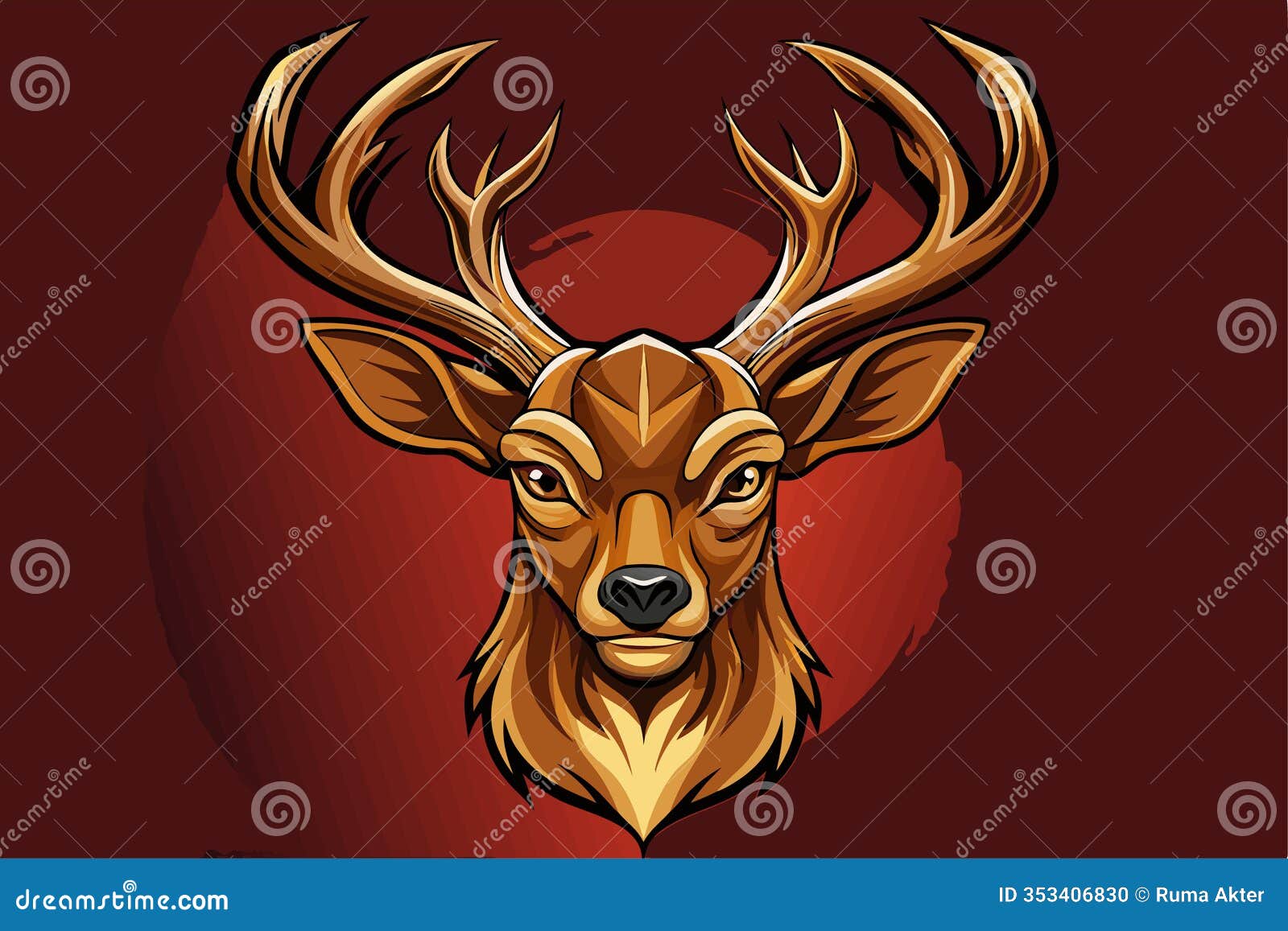 beautiful deer head  artwork  (