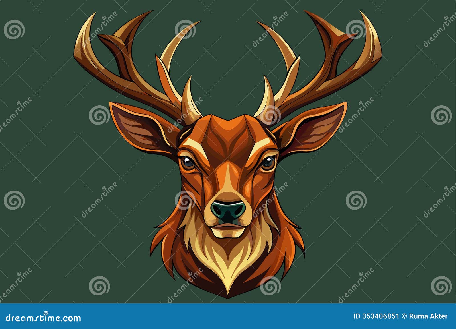beautiful deer head  artwork  (