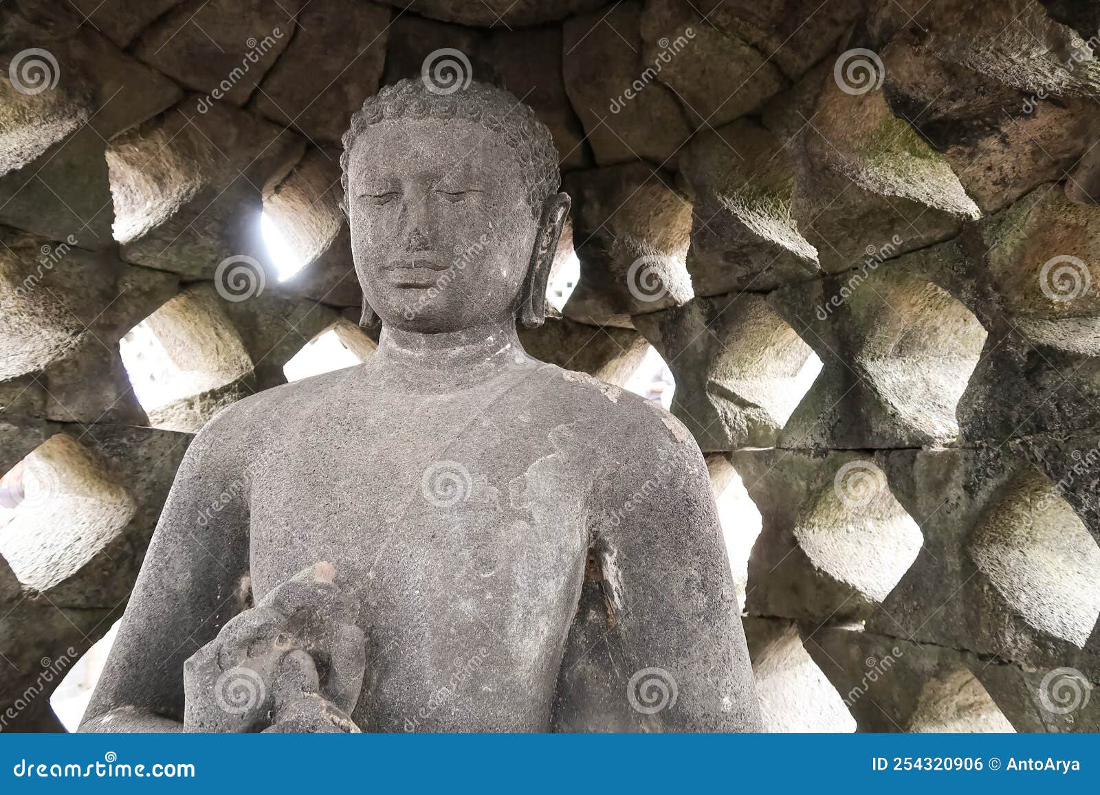 Stupa of Borobudur Stone Temple Indonesian Heritage Statue of Buddha