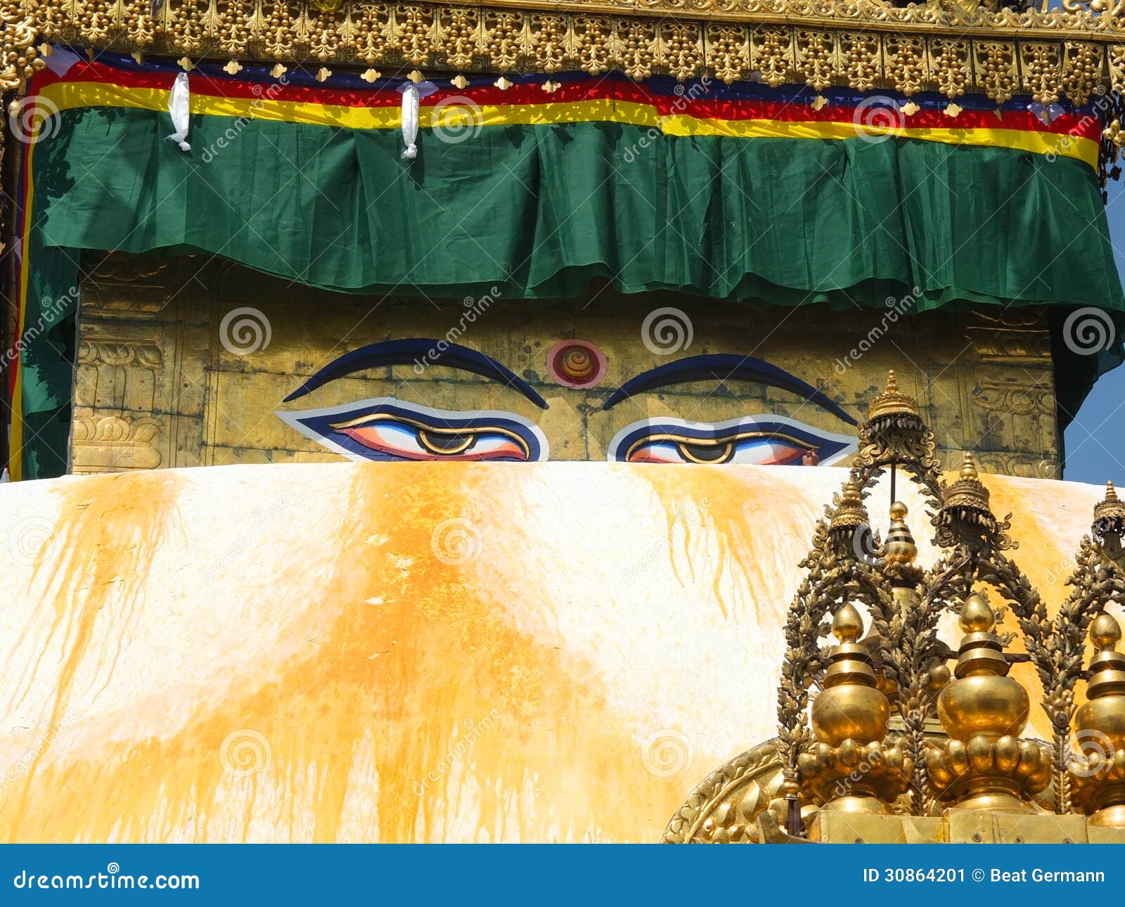 Stupa Swayambunath, Nepal obraz stock. Obraz złożonej z nepal 30864201