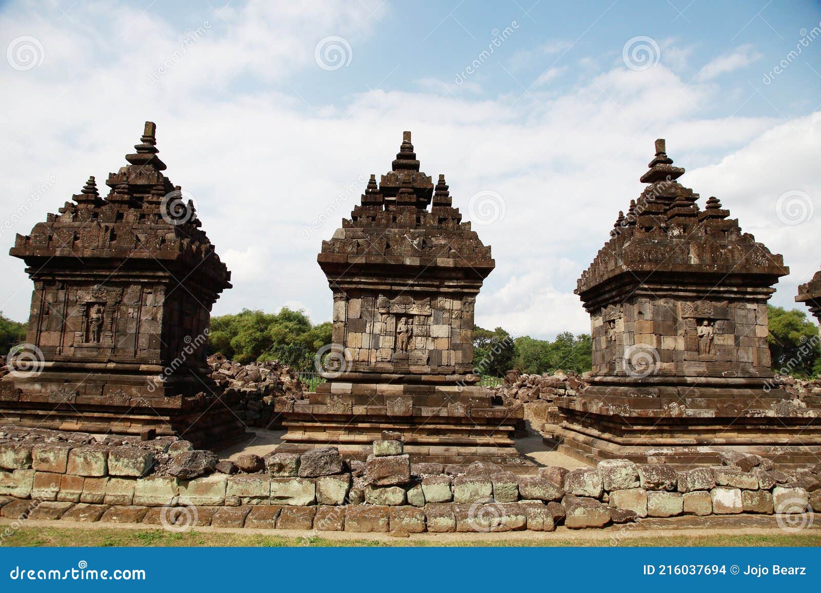 stupas at borobudur temple, central java indonesia