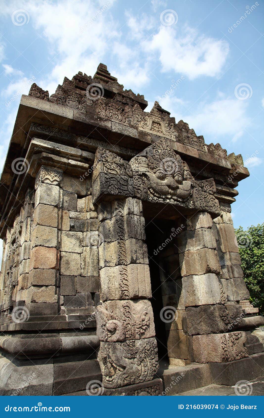 stupas entrance gate at borobudur temple, central java indonesia