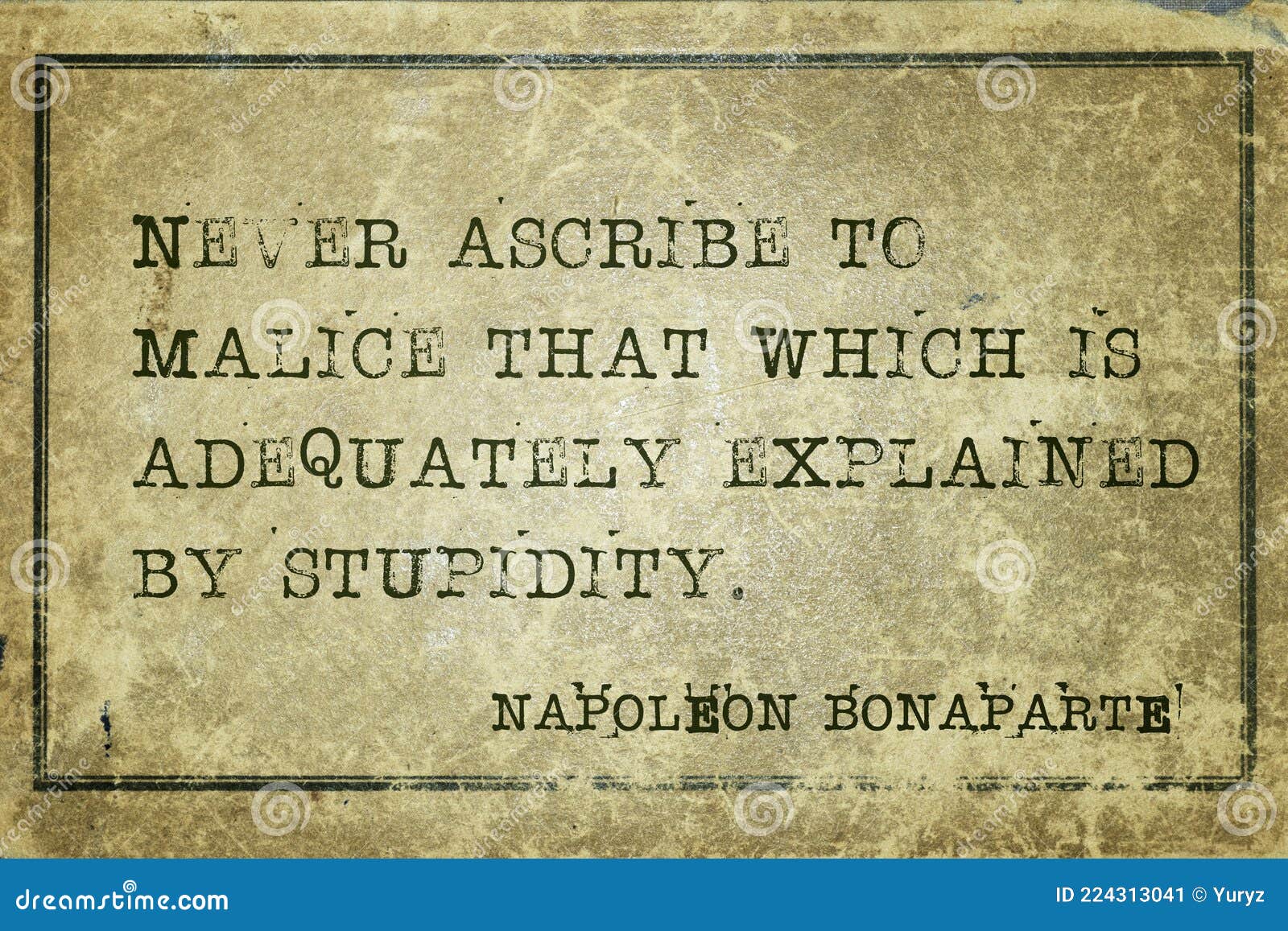 by stupidity napoleon