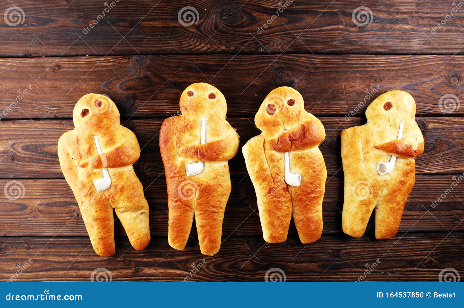 Stutenkerl or Weckmann. Baked Traditional German Pastery Stock Photo ...