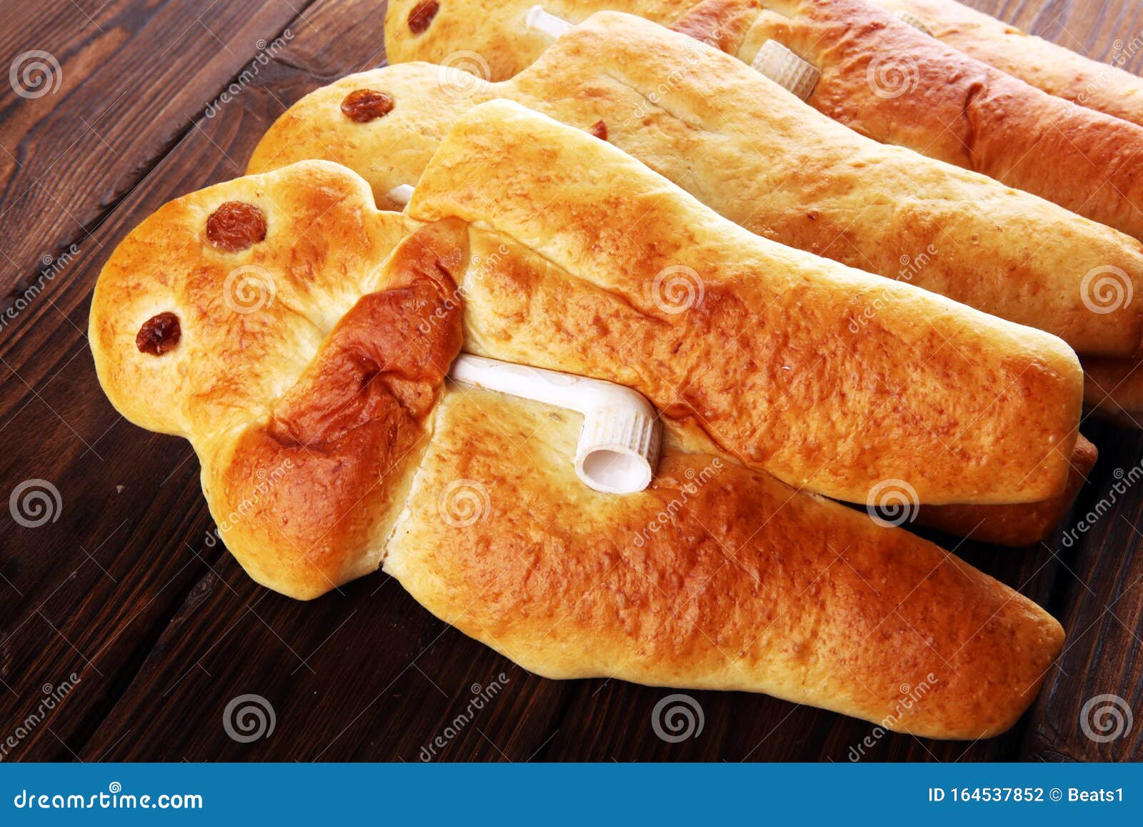 Stutenkerl or Weckmann. Baked Traditional German Pastery Stock Photo ...