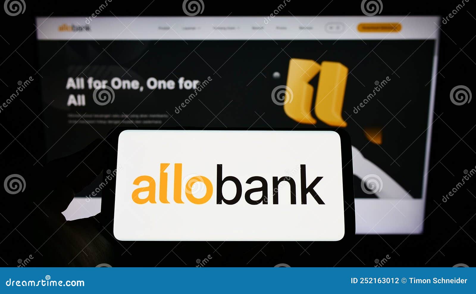 Person Holding Smartphone with Logo of Financial Company PT Allo Bank  Indonesia Tbk. on Screen in Front of Website Editorial Photography - Image  of logo, allobank: 252163012