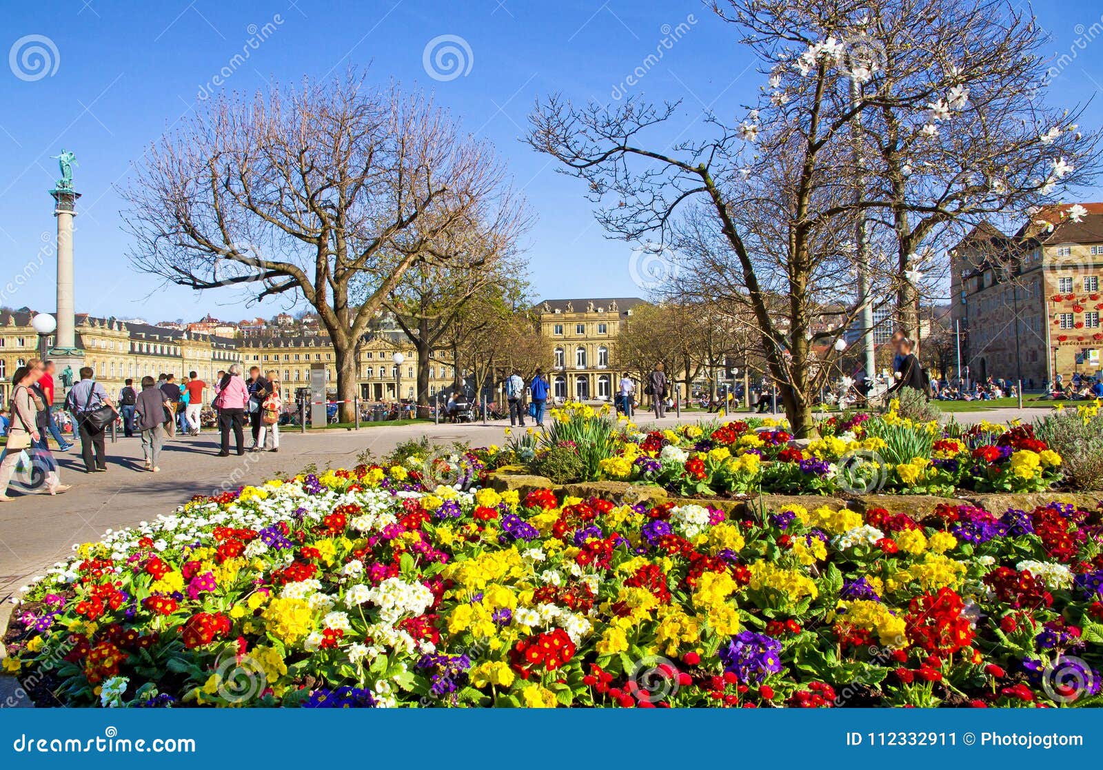 Stuttgart in spring editorial photo. Image of recreation 112332911