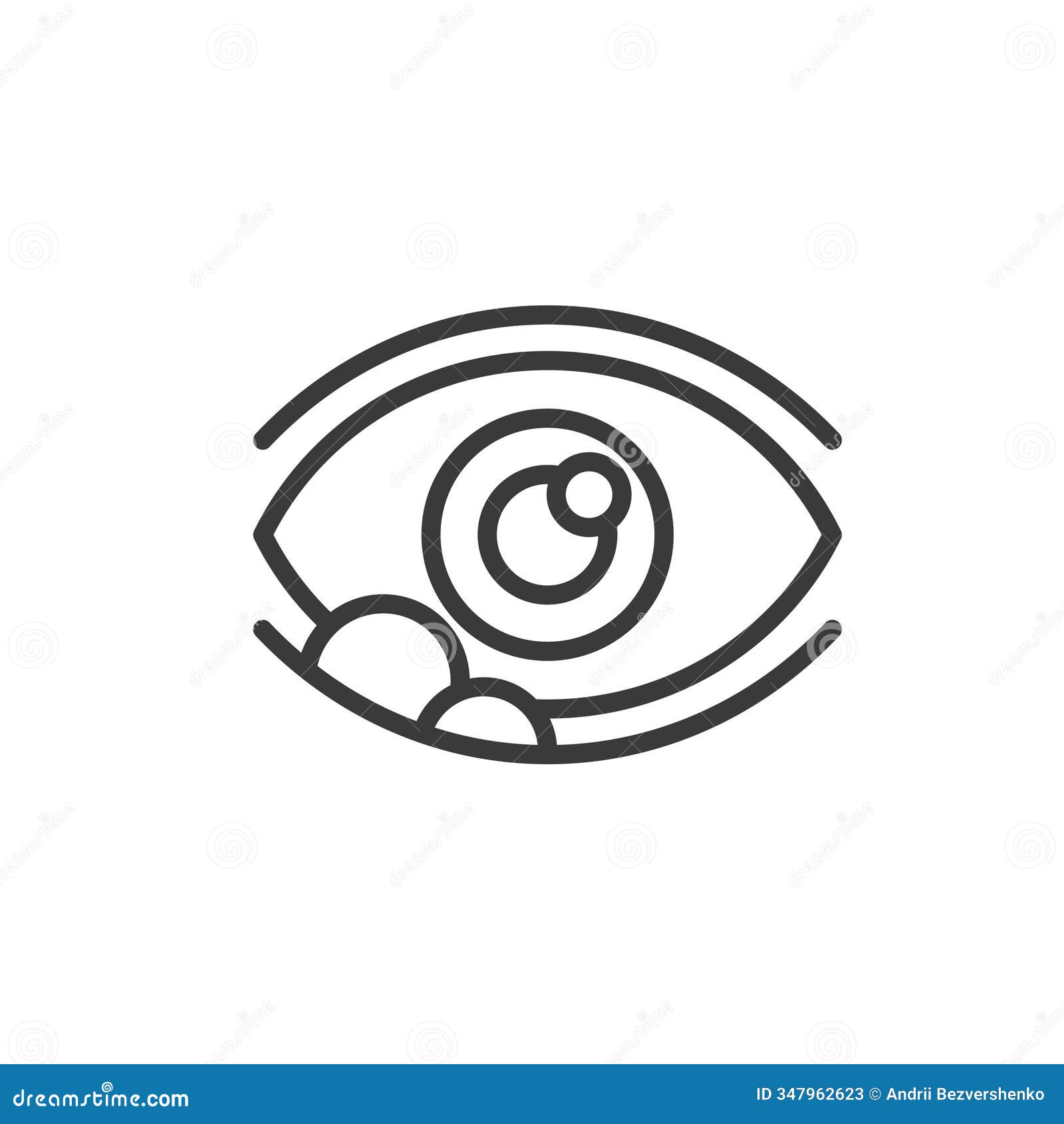 stye, icon in line . stye, eye, infection, swelling, eyelid, redness, pain on white background . stye