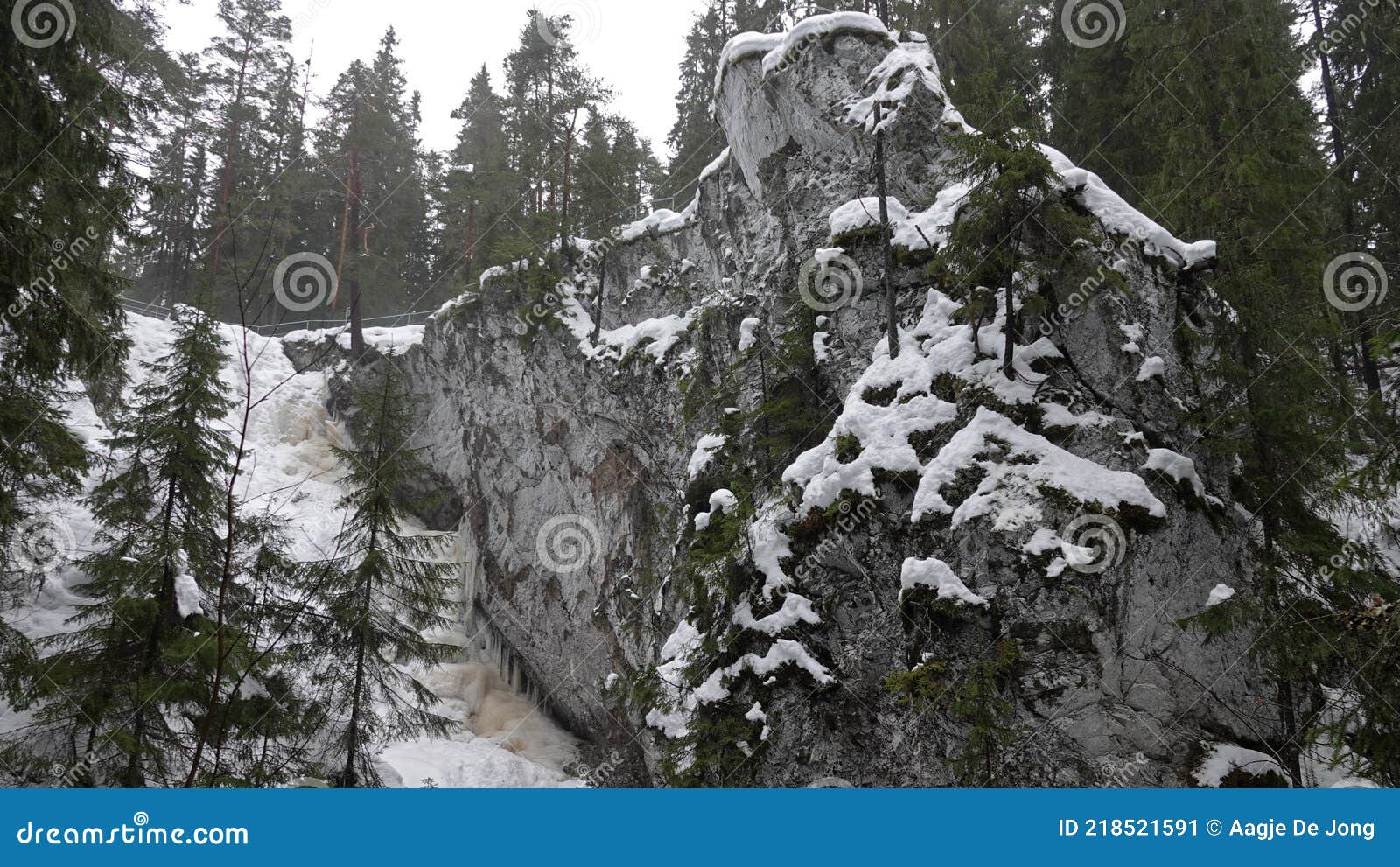 styggforsen nature reserve near boda in dalarna in sweden