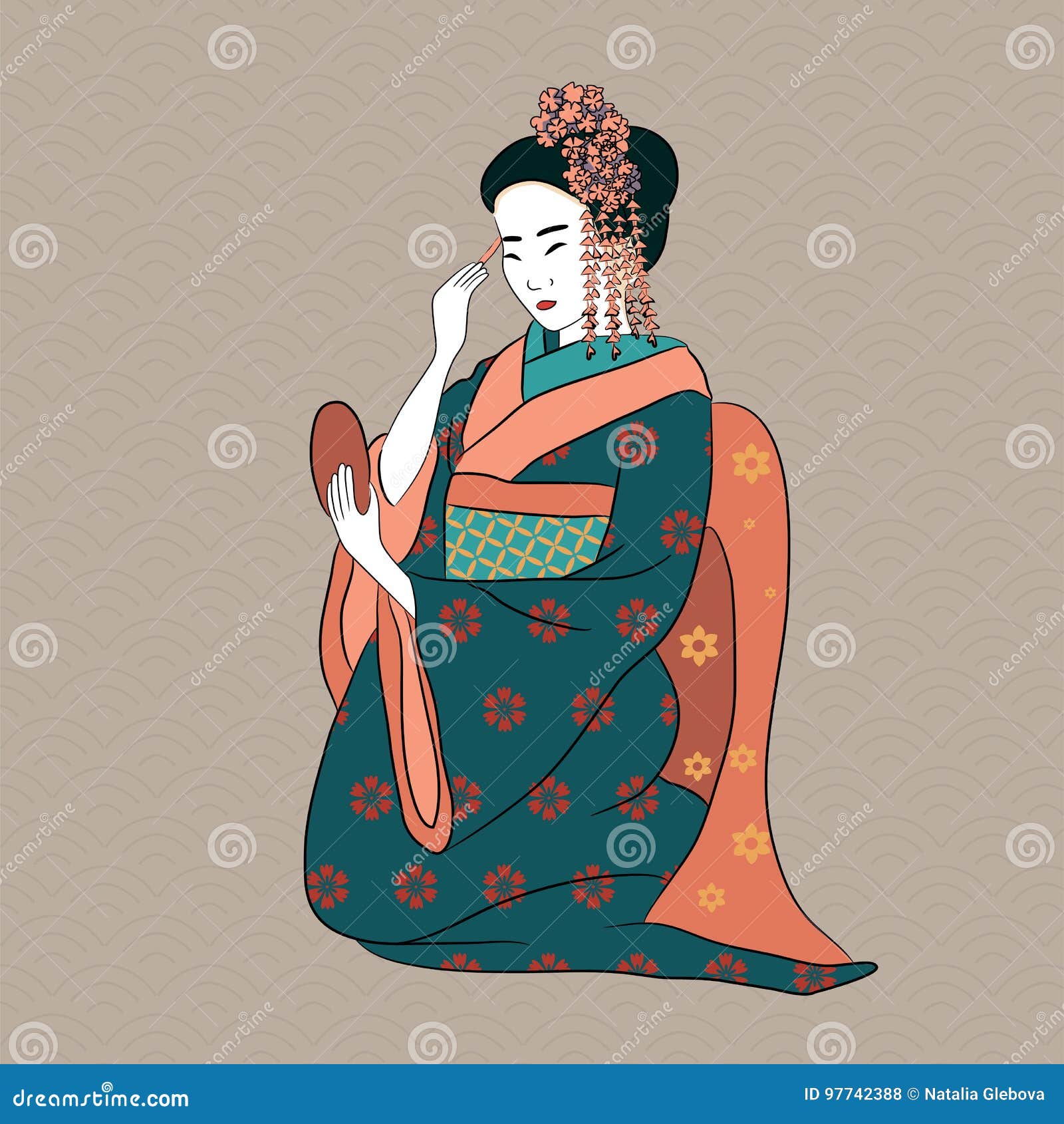 Style Antique De Femme Japonaise Classique De Japan De Geisha Du Dessin Le Geisha Regarde Dans Un Miroir Illustration De Vecteur Illustration Du Femelle Vetements Style Antique De Femme Japonaise Classique De Japan De Geisha Du Dessin Le Geisha Regarde Dans Un Miroir Illustration De Vecteur Illustration Du Femelle Vetements
