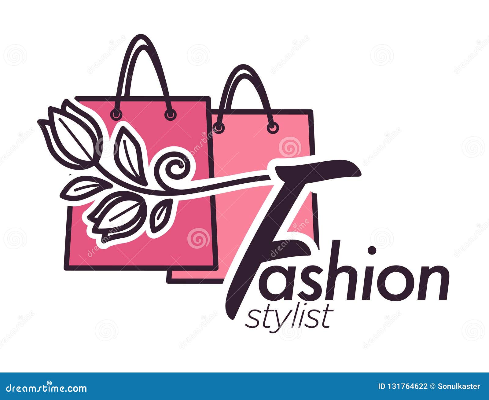 Style Consultant, Poster with Elegant Stylish Dress Clothing Vector ...