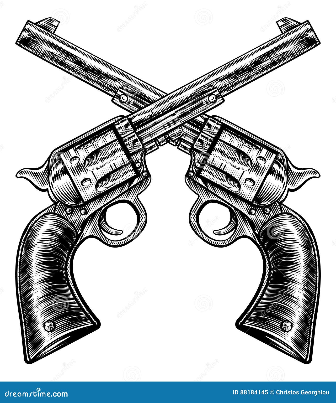 Main Masculine Tenant Revolver Avec Drapeau Pour Le Texte Gravure  Vectorielle Vecteurs libres de droits et plus d'images vectorielles de Arme  à feu - iStock