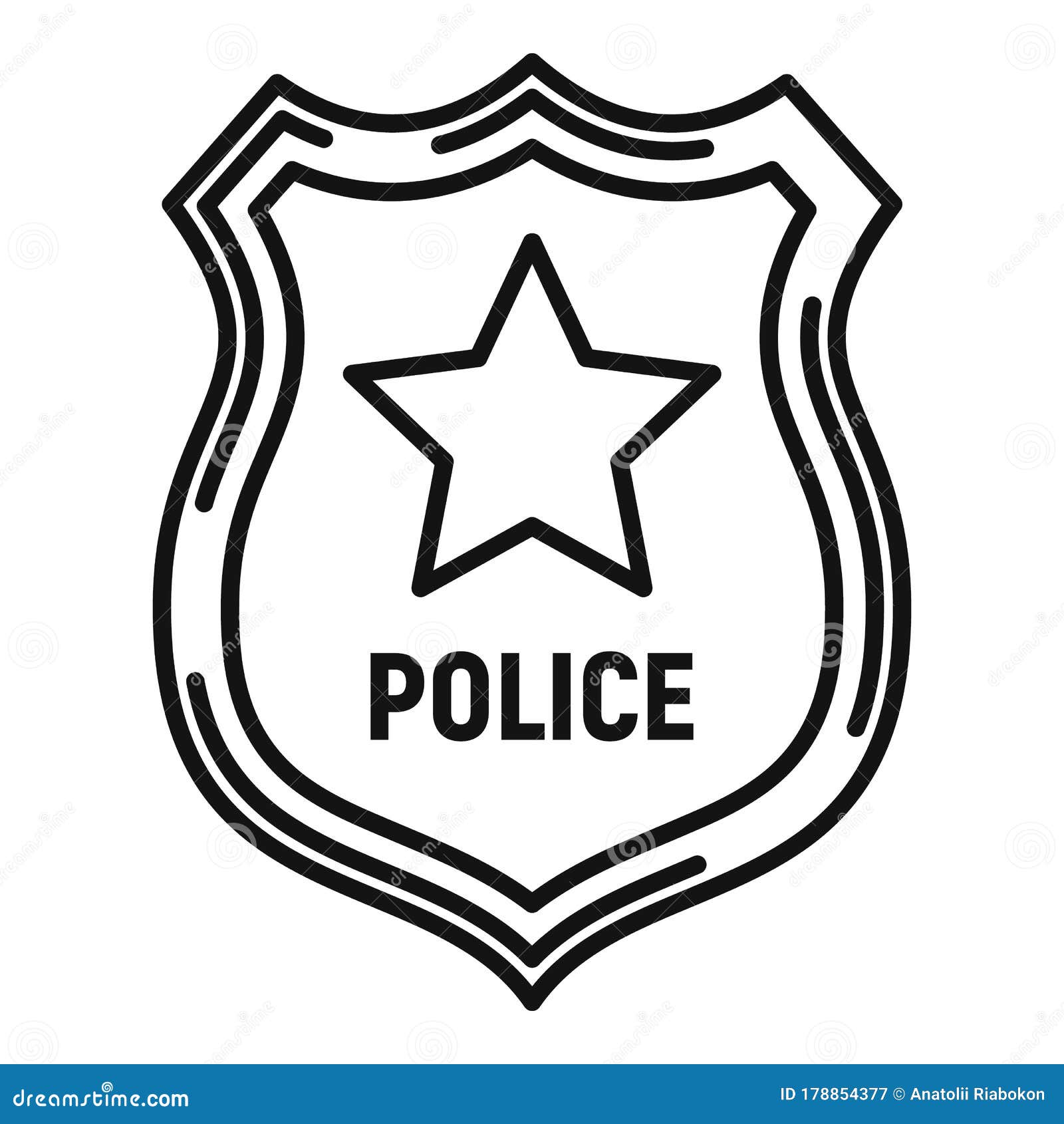 Insigne police application de la loi Vecteur par ©AWesleyFloyd