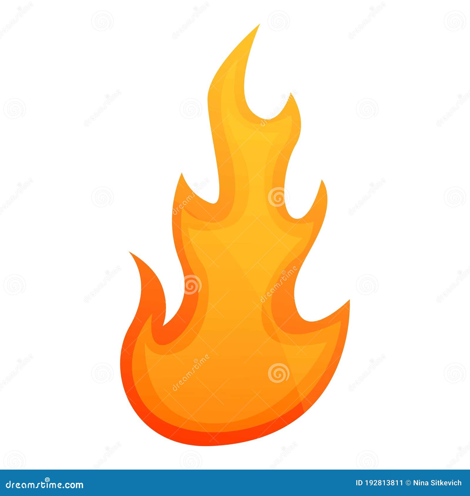 Style De Dessin Anime D Icone De Flamme D Enfer Illustration De Vecteur Illustration Du Internet Enflammer