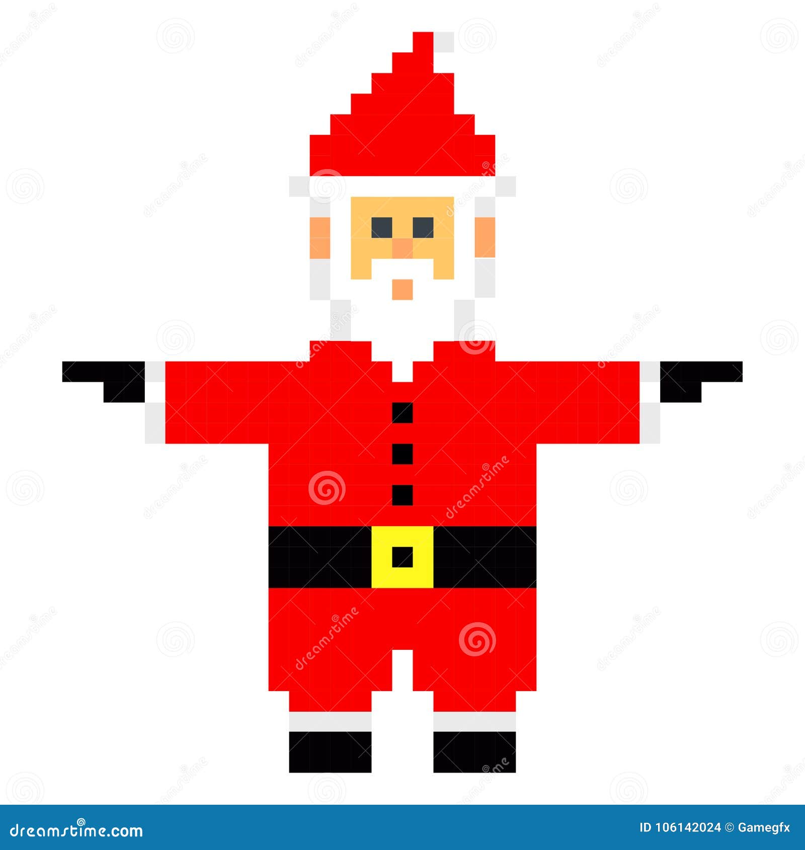 Style De Jeu De Bande Dessinée Dart De Pixel Du Père Noël