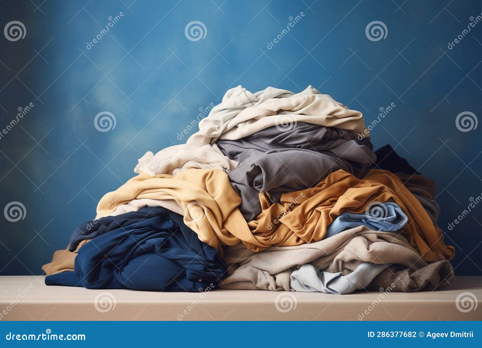 Stack laundry background stock illustration. Illustration of white