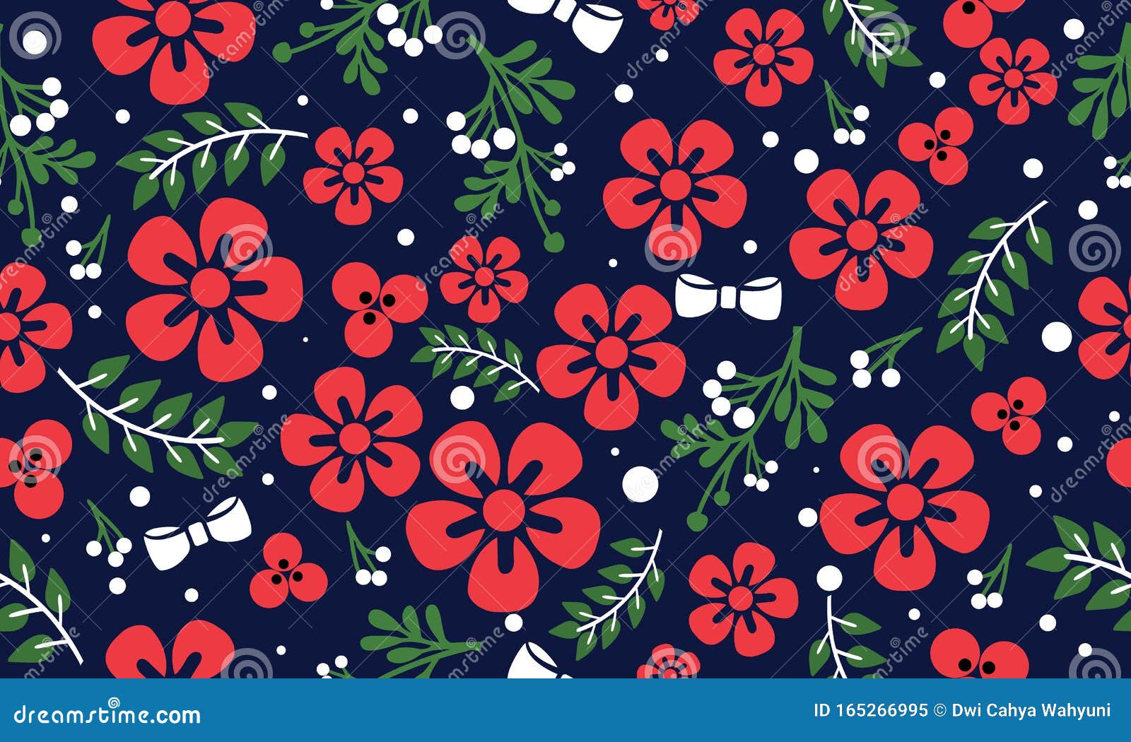 Style Element for Wallpaper Leaf Flower, Seamless Pattern Background