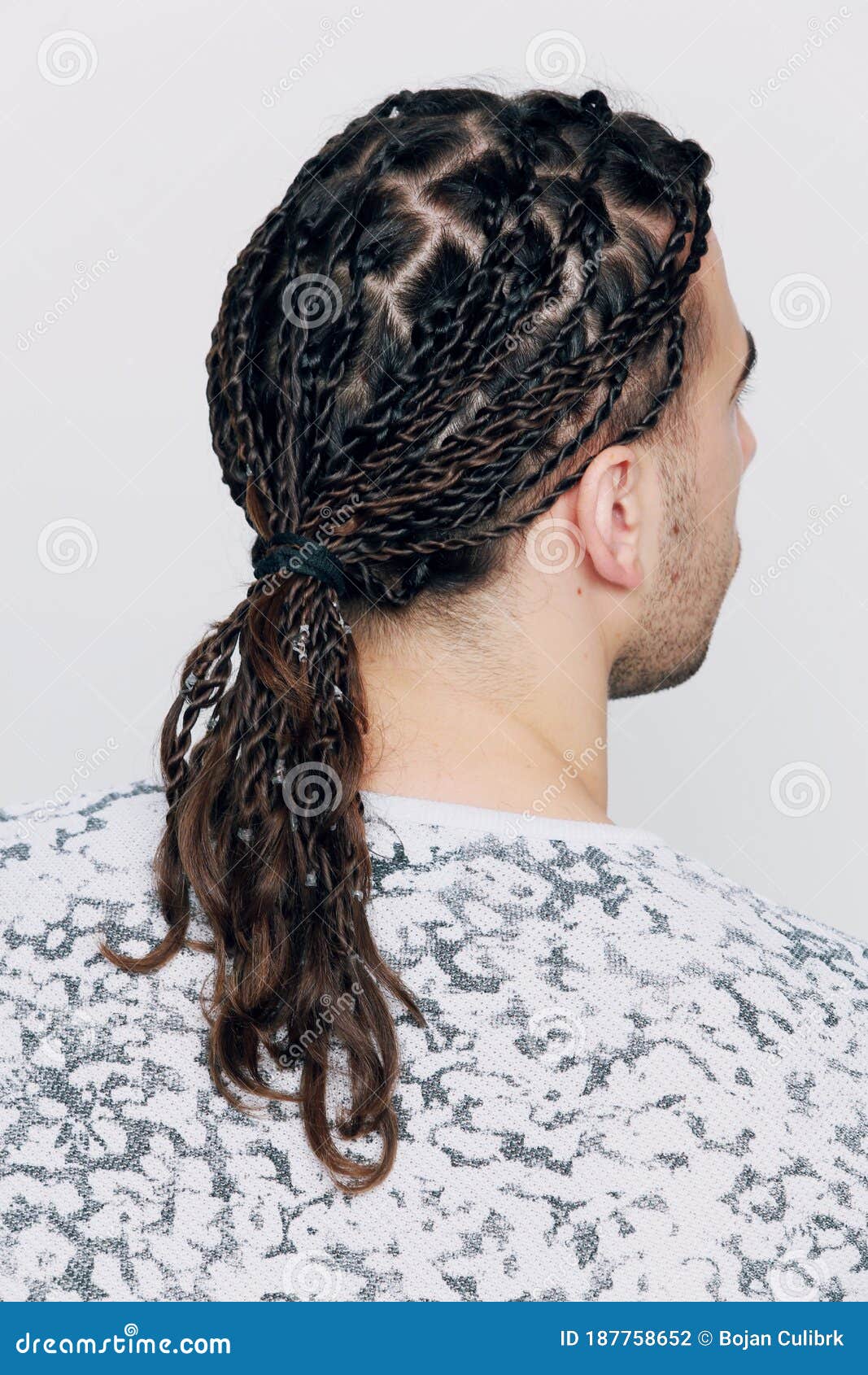 Attractive, Caucasian Male Model with Braids Posing in Studio on Isolated  Background. Style, Trends, Fashion Concept. Stock Photo - Image of glasses,  male: 187758652