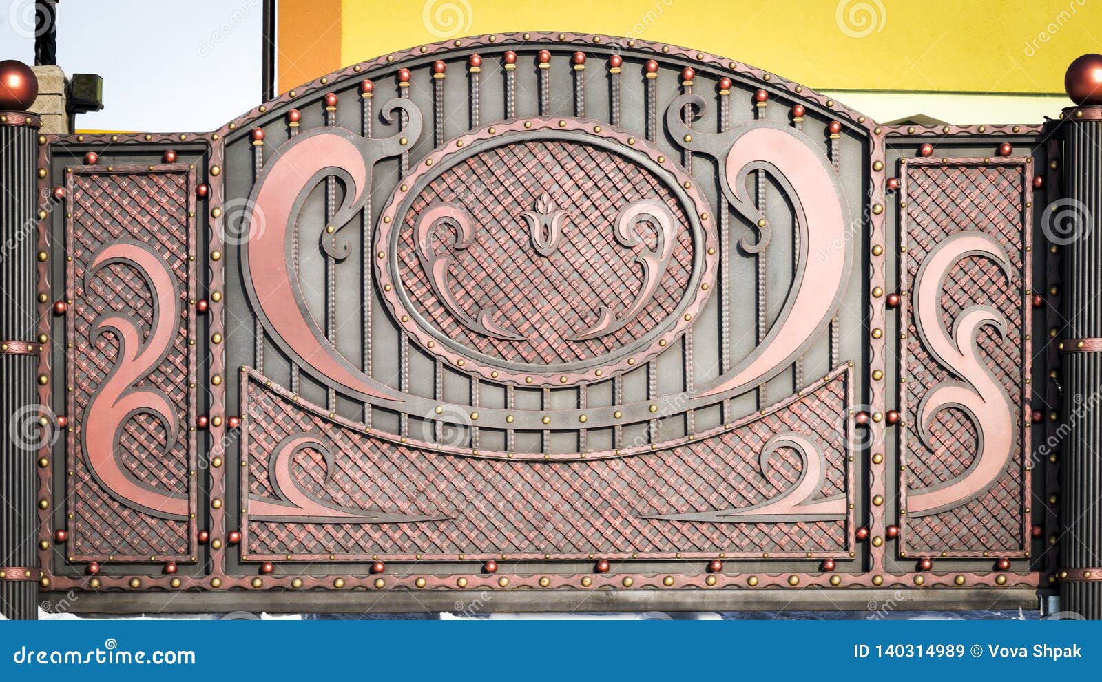 Style Victorian iron gates stock image. Image of outside 140314989
