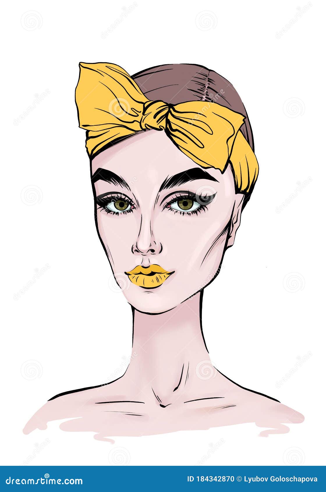 Girl with a fashionable hairstyle fashion Vector Image
