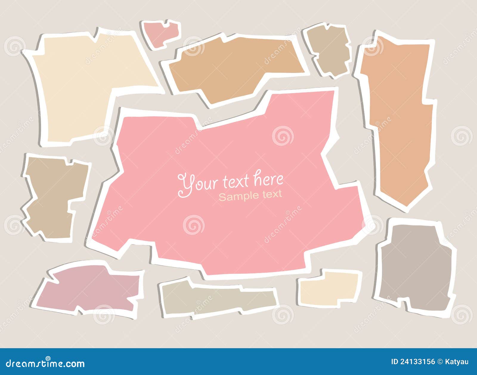 Styled Frames with with White Border Stock Illustration Illustration