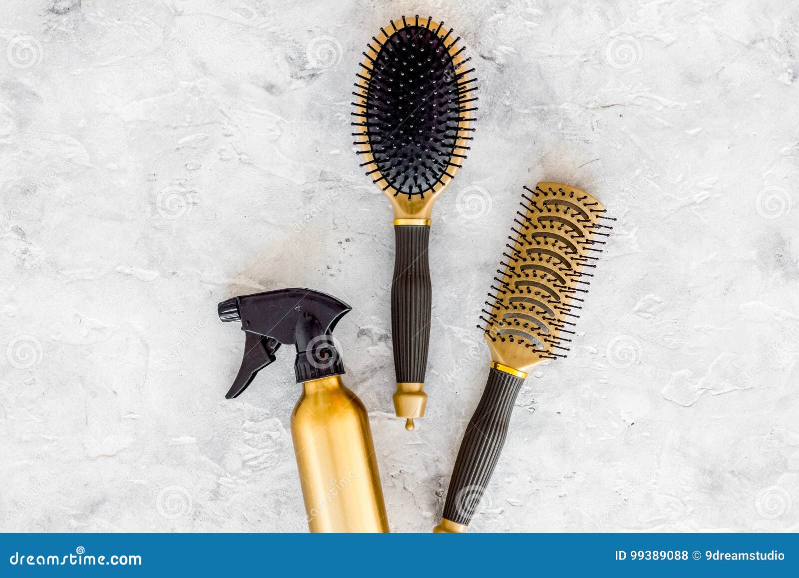 Styling Hair Instruments With Combs And Brushes In ...