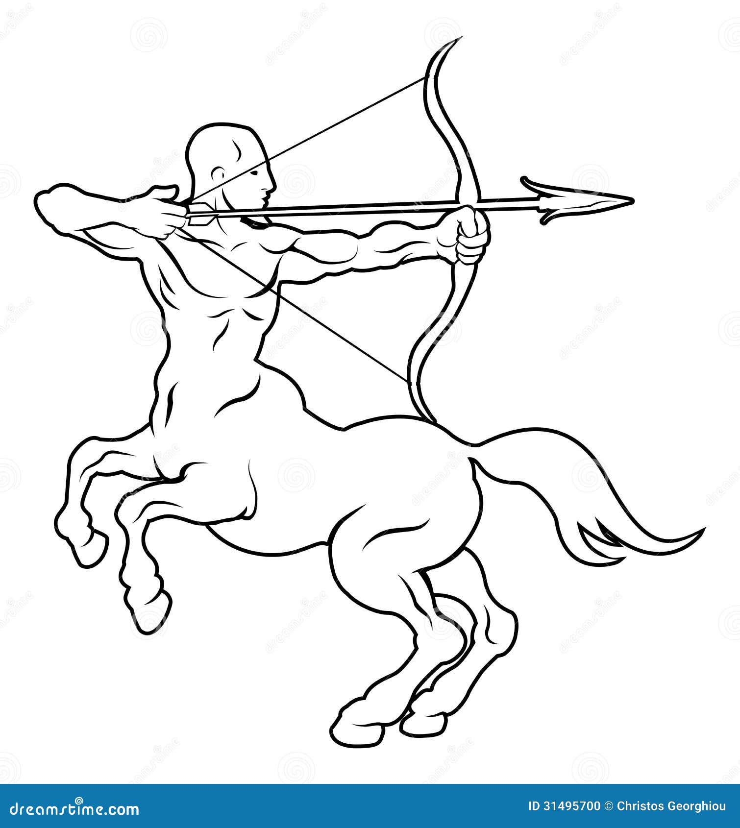 stylised centaur archer 