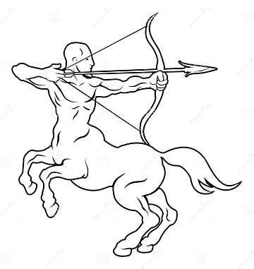 Stylised Centaur Archer Illustration Stock Vector - Illustration of ...