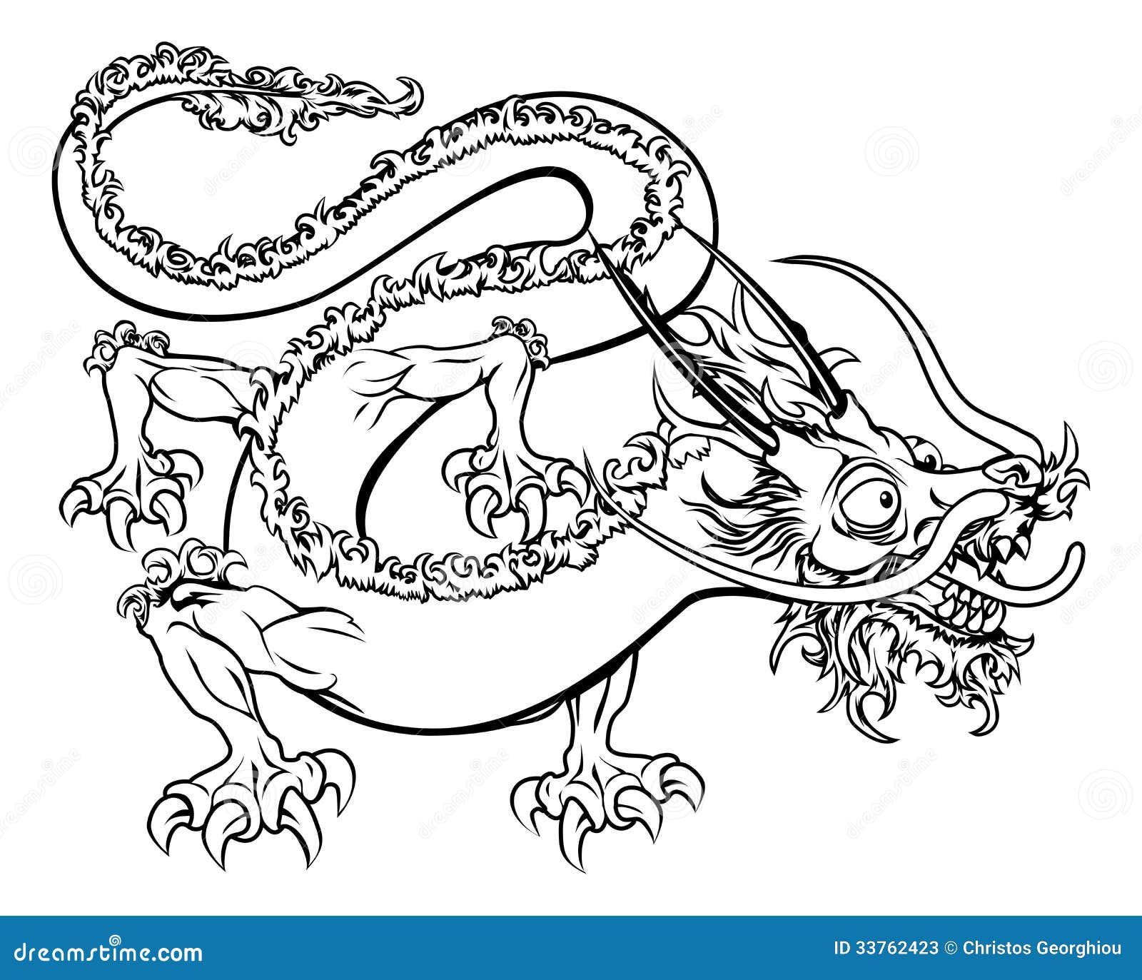 Stylised Dragon Illustration Stock Vector - Image: 33762423
