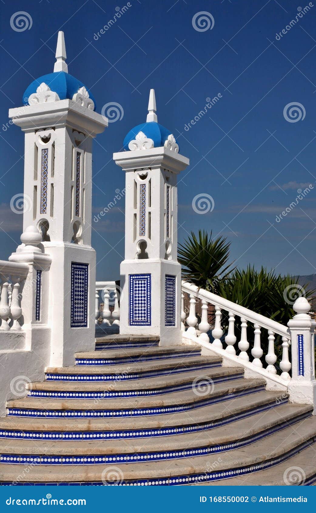 arabic architecture on the balcon del mar in benidorm, alicante - spain