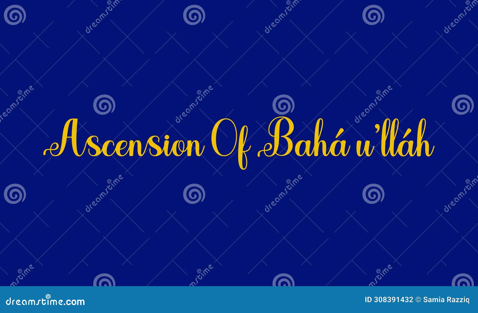 ascension of bahaullah text and blue background 