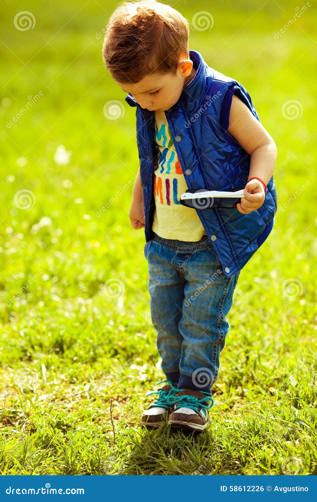 Stylish Baby Boy with Ginger (red) Hair with Trendy Sunglasses Stock Photo  - Image of hair, grass: 58612226