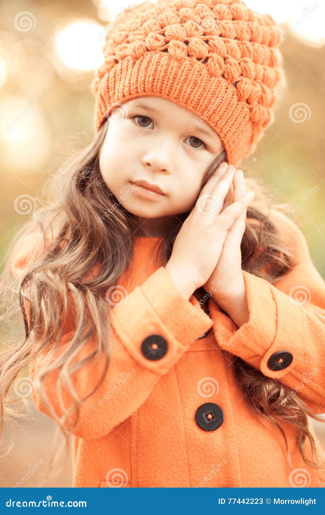 Stylish Baby Girl Wearing Winter Clothes Stock Image - Image of ...