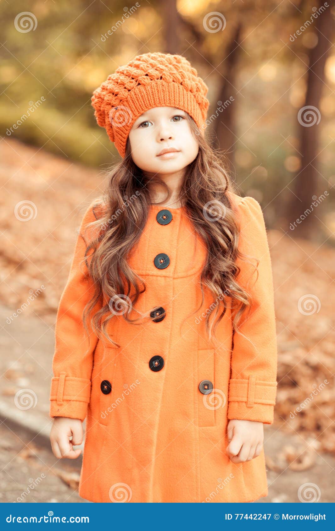 Stylish Baby Girl Wearing Winter Clothes Stock Image - Image of ...