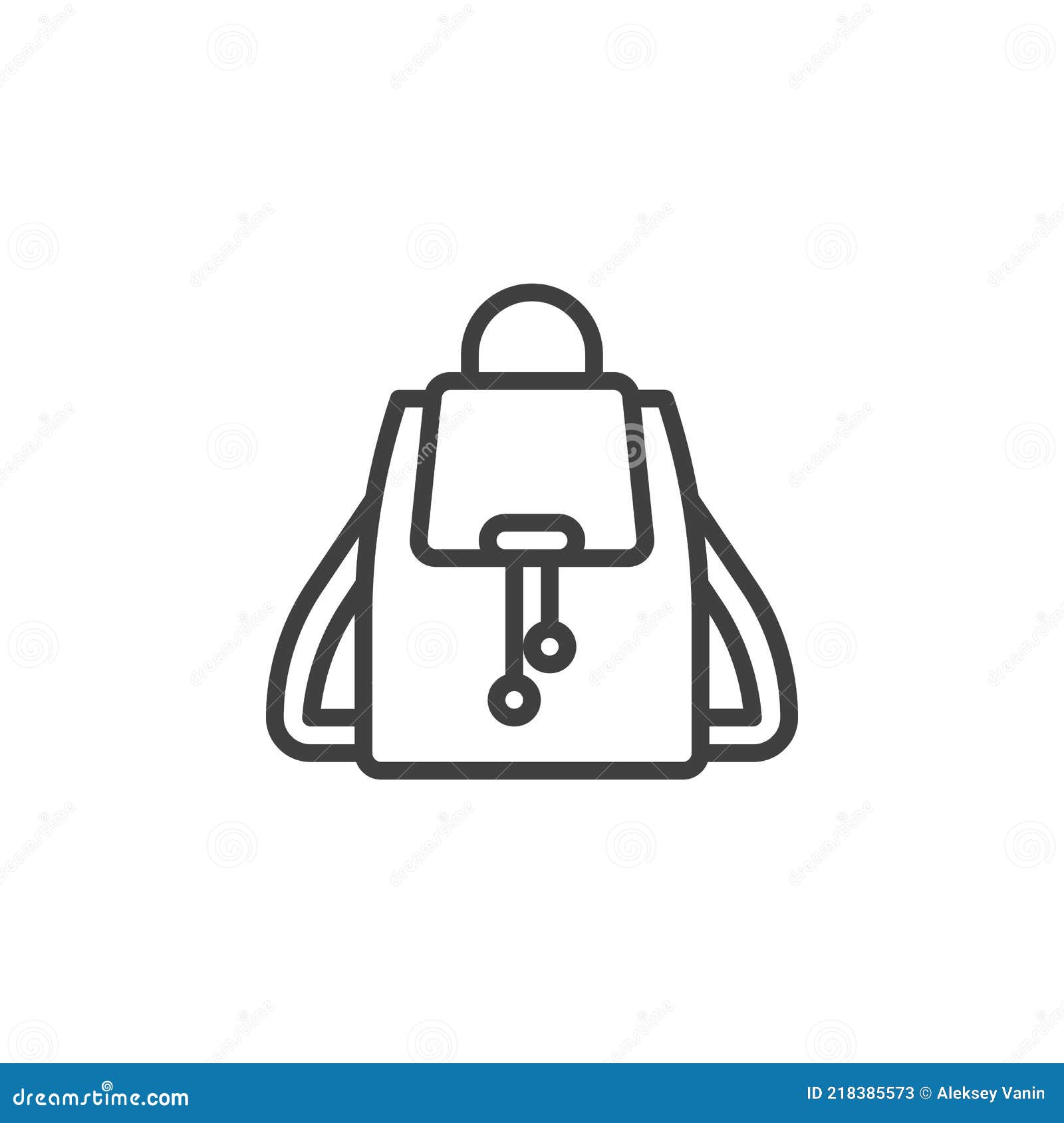 stylish backpack line icon