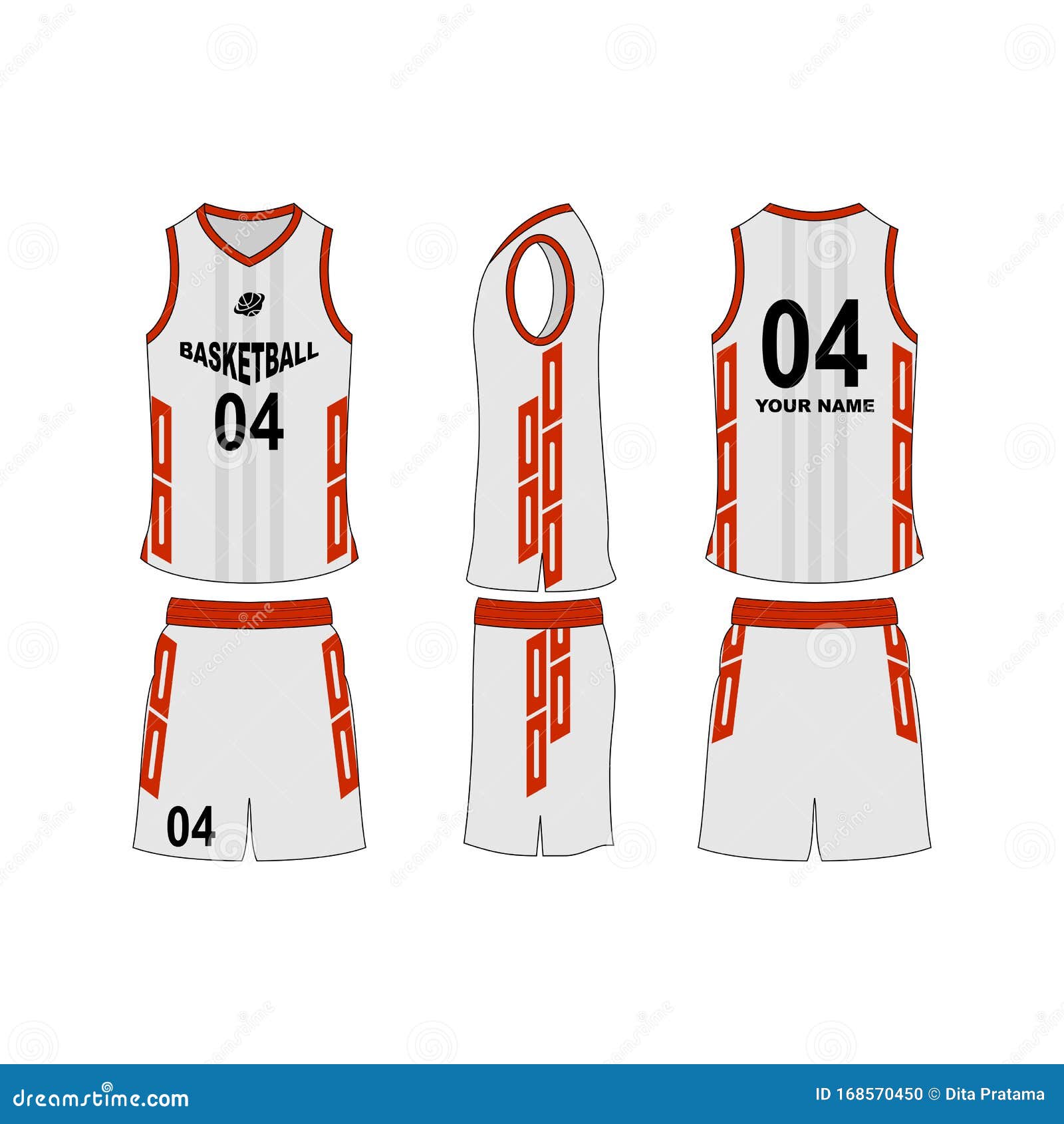 Basketball Jersey Set Template Collection. Stock Vector - Illustration of  apparel, campus: 168570162