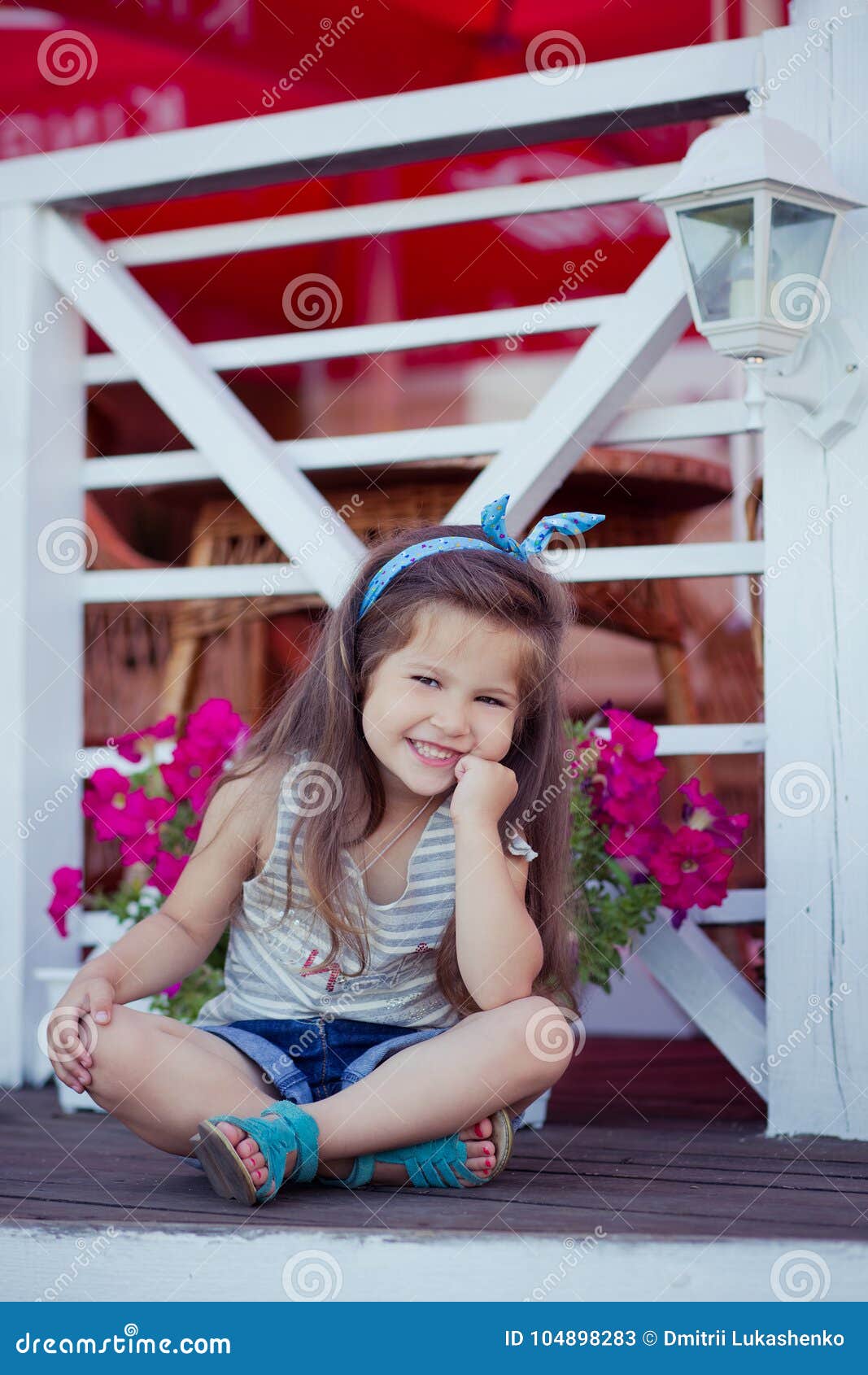Stylish Beautifull Cute Baby Girl with Brunette Hair Posing on ...
