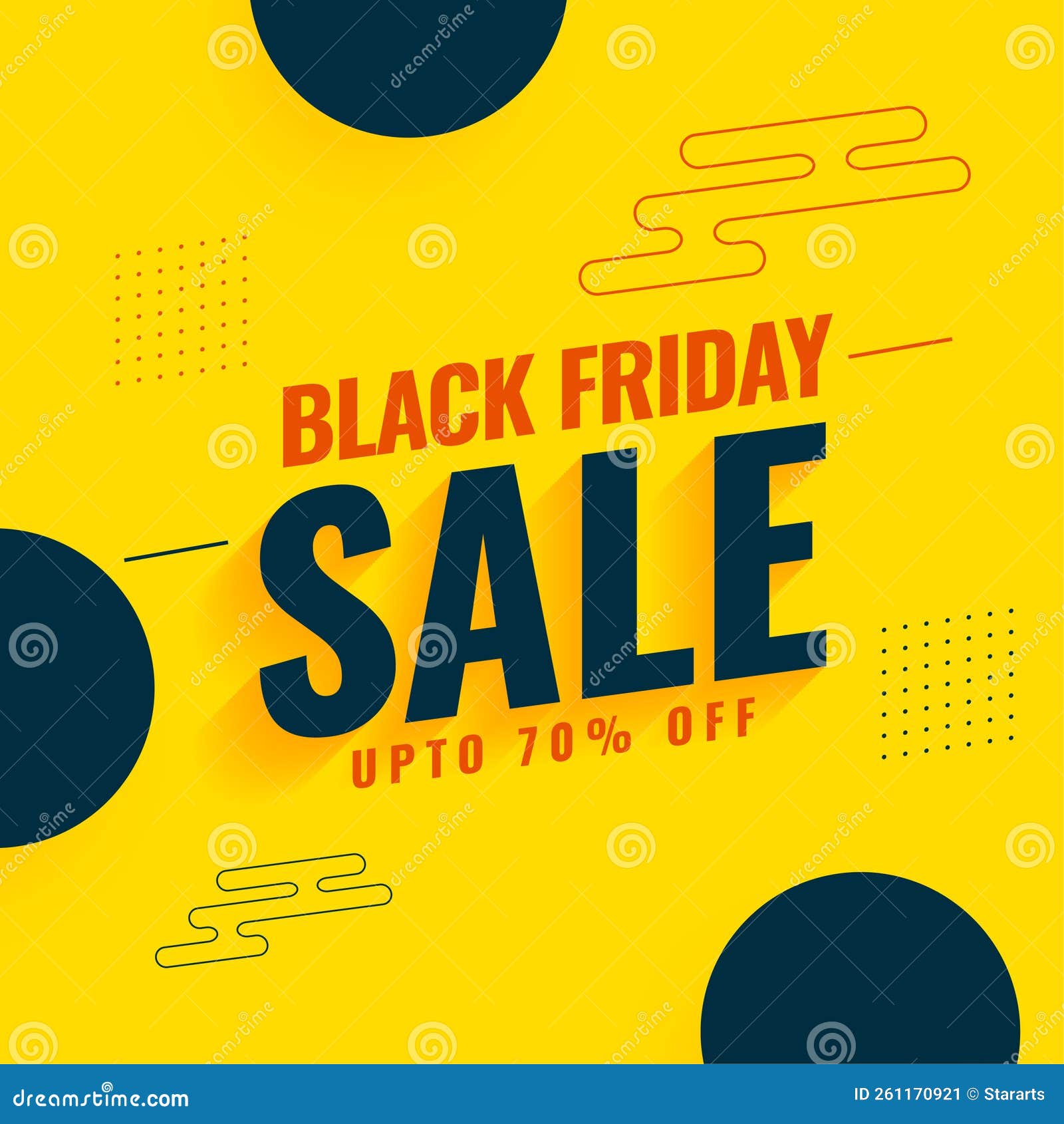 Stylish Black Friday Sale Template with Offer Details Stock Vector
