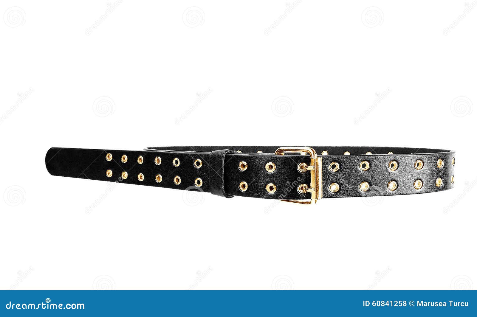 Stylish black leather belt stock photo. Image of color 60841258