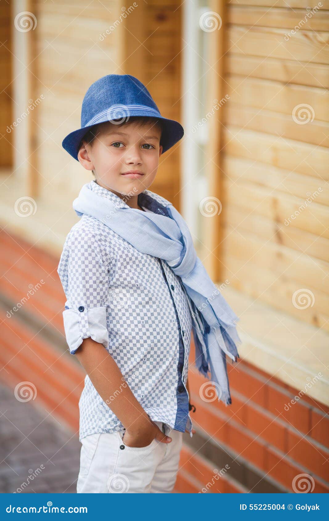 Stylish Boy in the Street Near His Home Stock Photo - Image of ...
