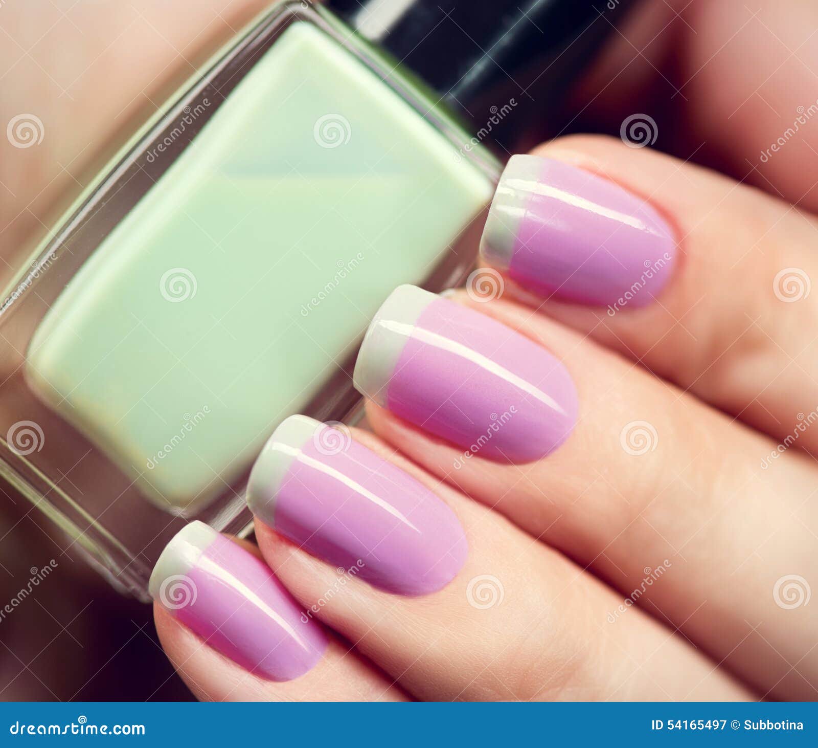 stylish colorful nails and nailpolish