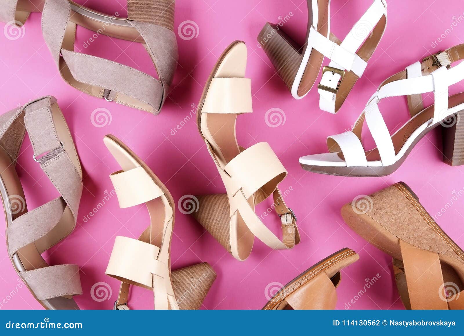 pink medium heel shoes